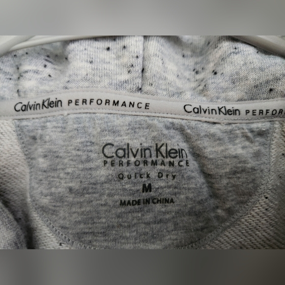 Medium heathered white Calvin Klein performance cowl neck pullover - Picture 2 of 8